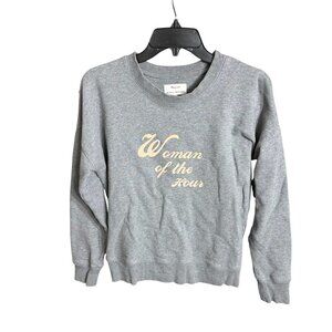 Madewell "Woman of the Hour" Pullover Sweatshirt Gray Size Small